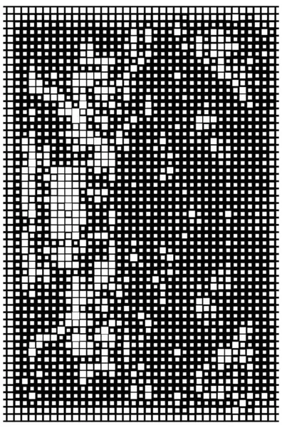 Background Black White Pixels Abstract Mosaic Art — Stock Vector