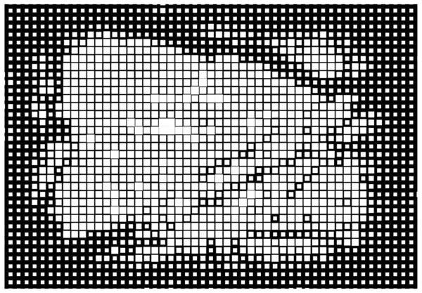 Yarı Ton Siyah Beyaz Mozaik Arkaplan Kareler — Stok Vektör