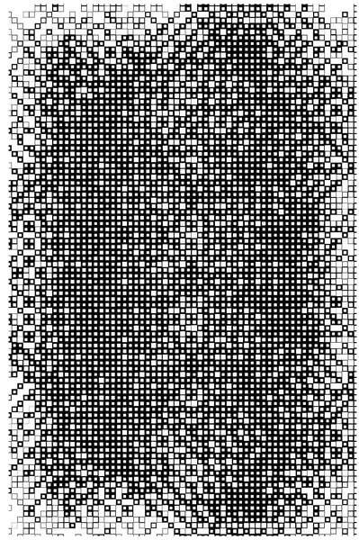 Formas Cuadradas Abstractas Fondo Pantalla Con Píxeles Blanco Negro — Vector de stock