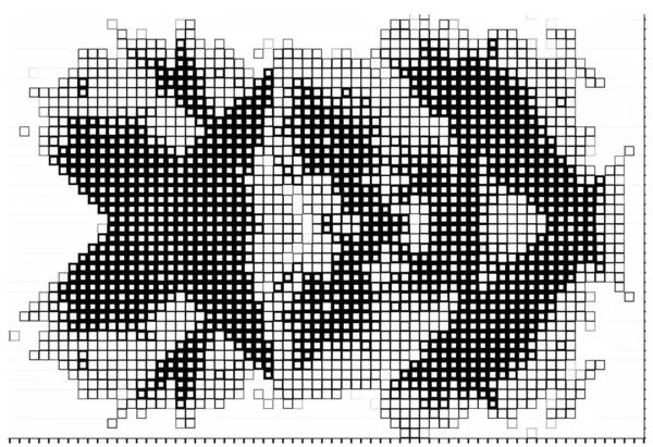 抽象的正方形 带有黑白像素的墙纸 — 图库矢量图片