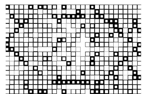 世界正方形矢量象素马赛克图 — 图库矢量图片