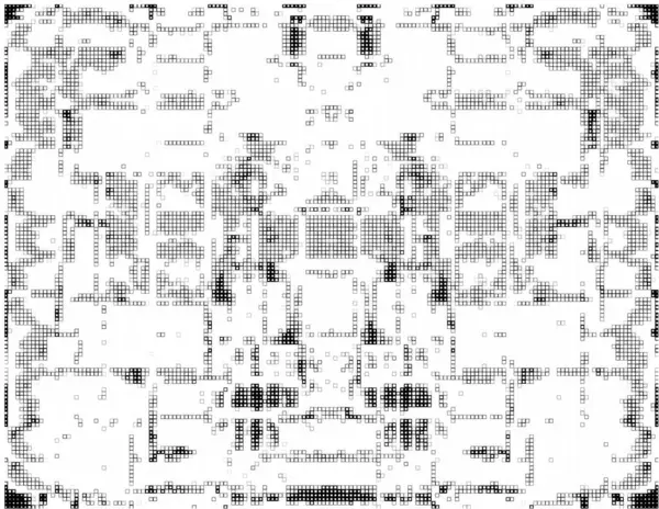 vektör piksel mozaik dünya karelerinin haritası