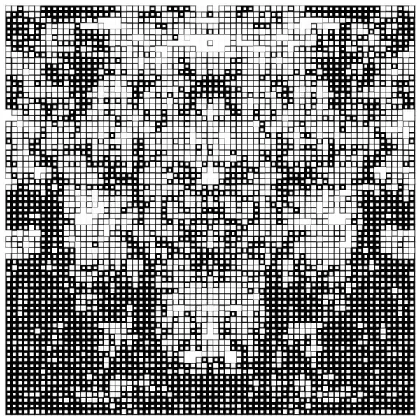 Σχέδιο Μωσαϊκού Μισού Μέτρου Αφηρημένο Μονόχρωμο Φόντο Εικονογράφηση Διανύσματος — Διανυσματικό Αρχείο