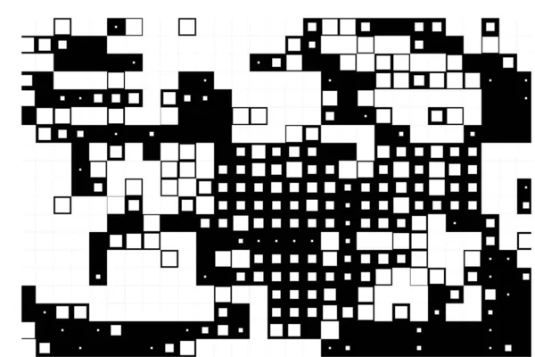 矢量黑白无缝正方形图案 — 图库矢量图片