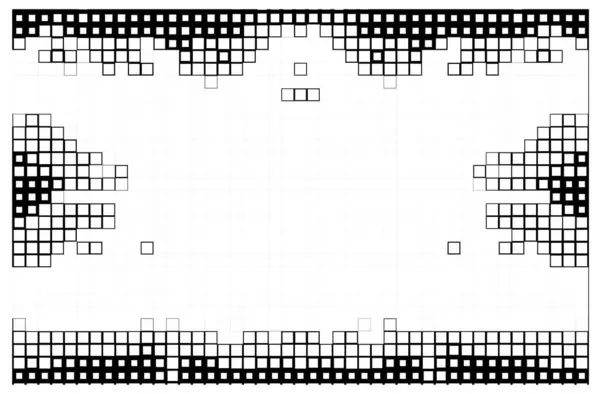 Vector Zwart Wit Naadloos Patroon Van Vierkanten — Stockvector