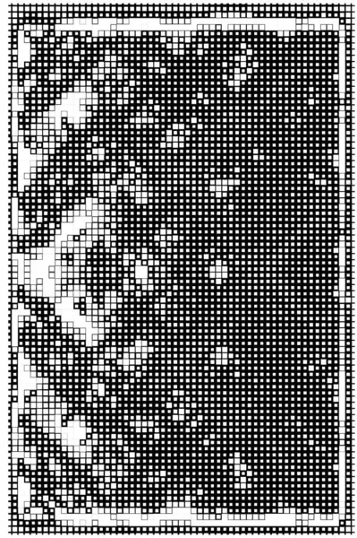 白い背景の正方形の黒いモザイク — ストックベクタ