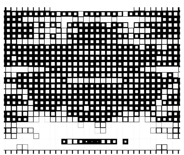 白い背景の正方形の黒いモザイク — ストックベクタ