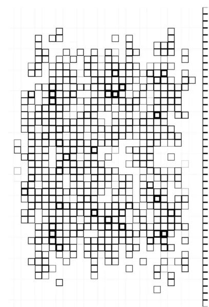 コピースペースの抽象テンプレート 黒と白のピクセルが付いている壁紙 — ストックベクタ