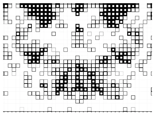 白色背景上的方块的黑色镶嵌图 — 图库矢量图片