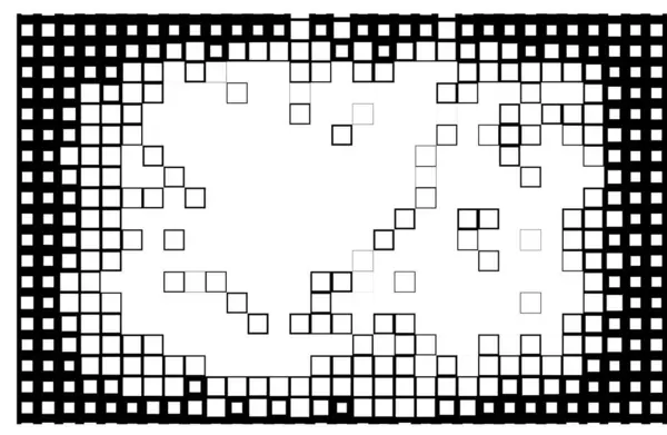 ハーフトーン ドット パターン 抽象的な幾何学は背景を点検しました ポストカード 包装のためのグラウンジオーバーレイの白い背景のテクスチャ モノクロデザイン ベクトルイラスト — ストックベクタ