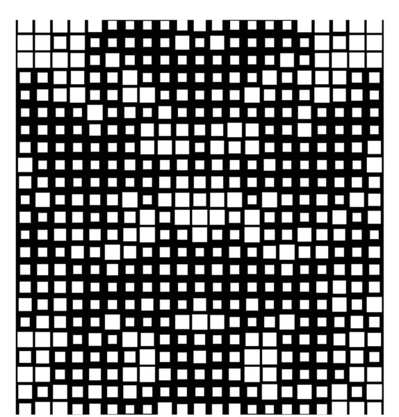 ハーフトーン ドット パターン 抽象的な幾何学は背景を点検しました ポストカード 包装のためのグラウンジオーバーレイの白い背景のテクスチャ モノクロデザイン ベクトルイラスト — ストックベクタ