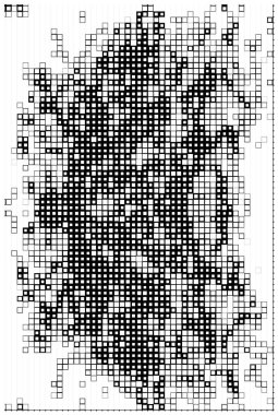 Kopyalama alanı için soyut şablon. Siyah beyaz pikselli duvar kağıdı 