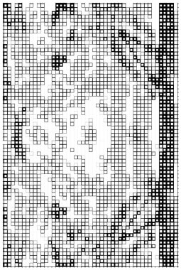 Yarım ton siyah ve beyaz geometrik desen. vektör illüstrasyonu