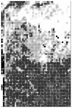 Yarım ton siyah ve beyaz geometrik desen. vektör illüstrasyonu