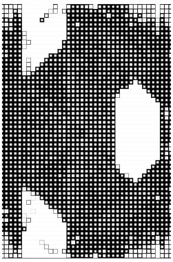 Web sitesi şablonu. Dijital kareler sanat. siyah ve beyaz pikseller. 