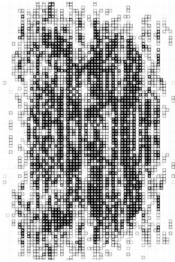 Web sitesi şablonu. Dijital kareler sanat. siyah ve beyaz pikseller. 