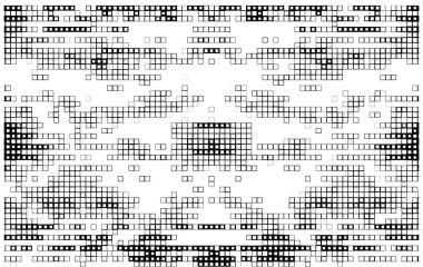 kareli dekoratif siyah beyaz arkaplan, vektör illüstrasyonu