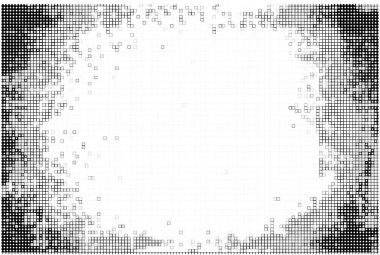 Yarı ton siyah beyaz mozaik arkaplan ve kareler.