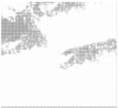 Çizgiler ve karelerle soyut siyah beyaz arkaplan, vektör illüstrasyonu