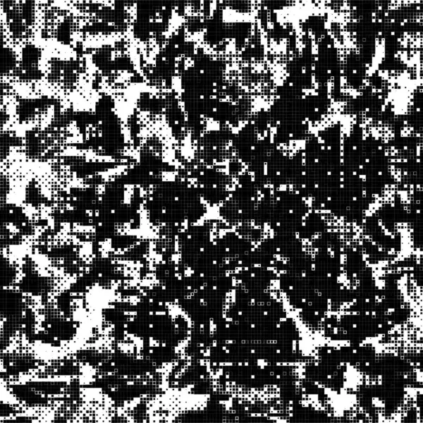 Tekstur Grunge Abstrak Wallpaper Pixel Hitam Dan Putih - Stok Vektor