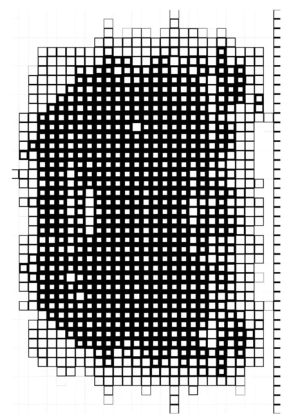 Abstracte Flyer Behang Met Zwart Witte Pixels Vierkantjes — Stockvector