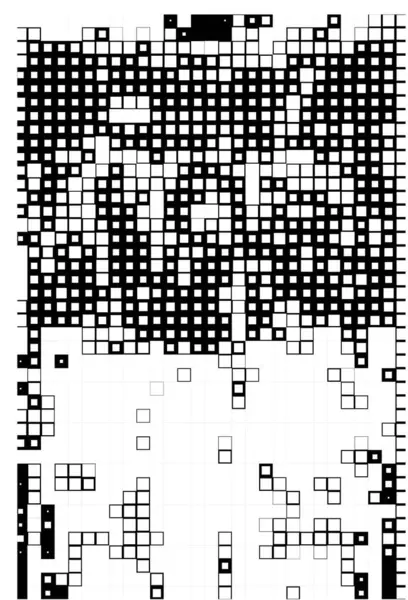 半色调黑白几何图案 矢量说明 — 图库矢量图片