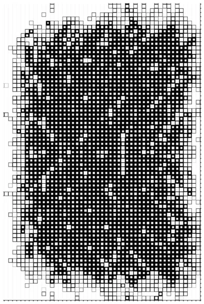 ウェブサイトのテンプレート デジタルスクエアアアート 黒と白のピクセル — ストックベクタ