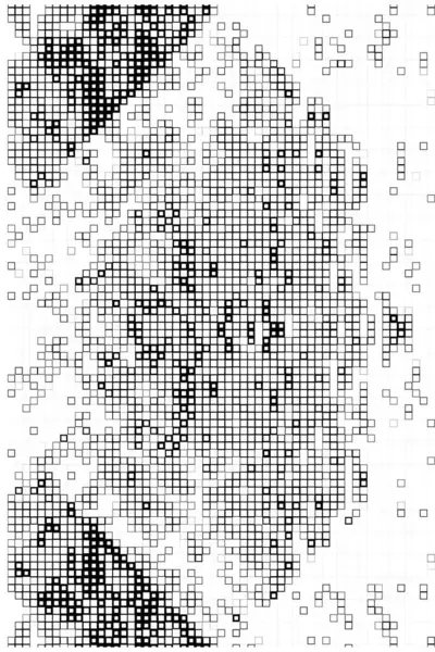 Квадратные Элементы Дизайна Пиксельный Фон — стоковый вектор