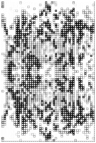 Modello Sito Web Quadrati Digitali Art Pixel Bianco Nero — Vettoriale Stock
