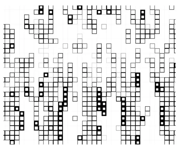 Quadratische Gestaltungselemente Pixelhintergrund — Stockvektor