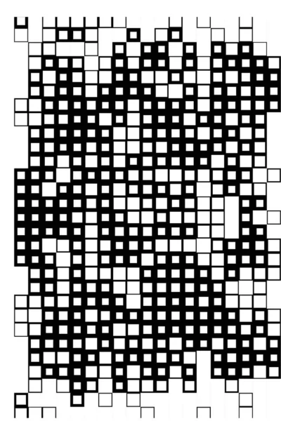 Quadrati Digitali Art Pixel Bianco Nero Modello Sito Web — Vettoriale Stock