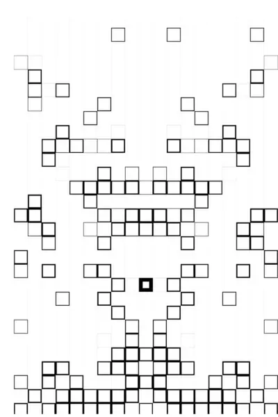Decoratieve Zwart Wit Achtergrond Met Vierkanten Vector Illustratie — Stockvector