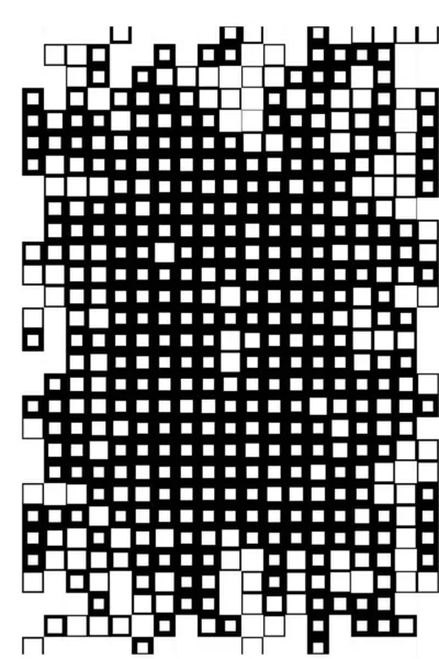 Мистецтво Цифрових Квадратів Чорно Білі Пікселі Шаблон Сайту — стоковий вектор