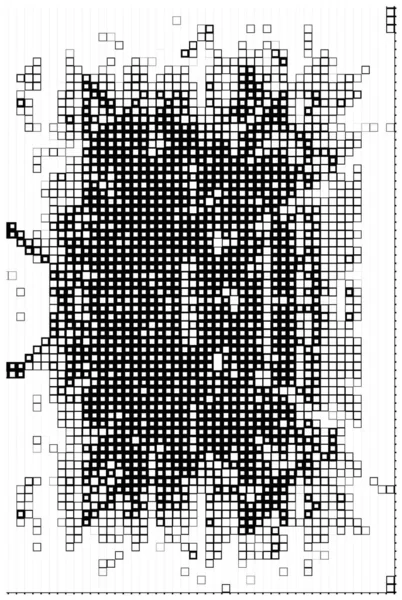 Digitale Vierkanten Kunst Zwart Wit Pixels Template Voor Website — Stockvector