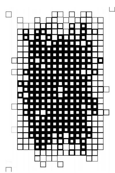 Carrés Numériques Art Pixels Noirs Blancs Modèle Pour Site Web — Image vectorielle