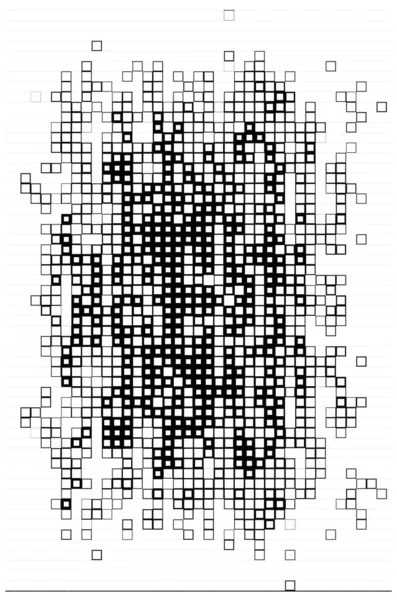 Digitální Čtverce Umění Černobílé Pixely Šablona Pro Web — Stockový vektor