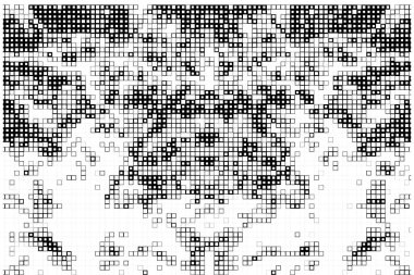 kare simgesine dayalı piksel mozaiği. siyah ve beyaz soyut doku arkaplanı 