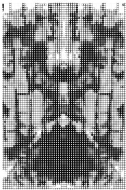 kare simgesine dayalı piksel mozaiği. siyah ve beyaz soyut doku arkaplanı 