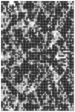 kare simgesine dayalı piksel mozaiği. siyah ve beyaz soyut doku arkaplanı 