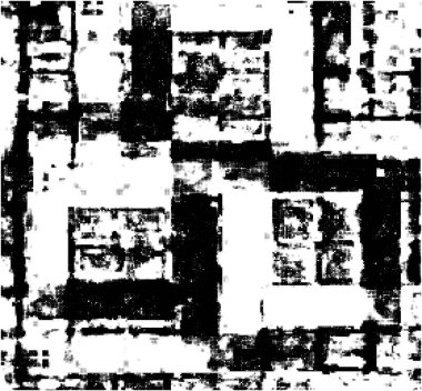 kare simgesine dayalı piksel mozaiği. siyah ve beyaz soyut doku arkaplanı 