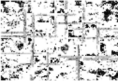 kare simgesine dayalı piksel mozaiği. siyah ve beyaz soyut doku arkaplanı 