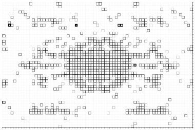 kare simgesine dayalı piksel mozaiği. siyah ve beyaz soyut doku arkaplanı 