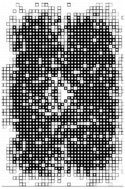 Soyut kare sanatı olan duvar kâğıdı. siyah ve beyaz pikseller