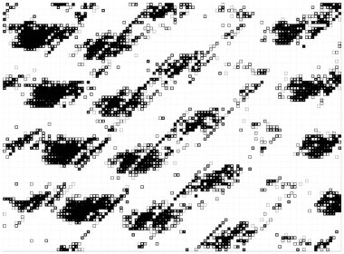 kare simgesine dayalı piksel mozaiği. siyah ve beyaz soyut arkaplan 