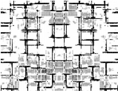 kare simgesine dayalı piksel mozaiği. siyah ve beyaz soyut arkaplan 