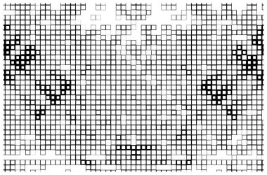 kare simgesine dayalı piksel mozaiği. siyah ve beyaz soyut arkaplan 