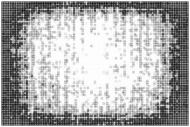 Yarı ton siyah beyaz mozaik arkaplan ve kareler.