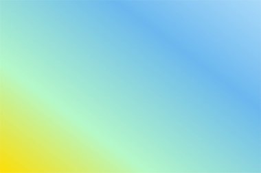 Bebek Mavisi, Turkuaz, Naneli, Altın Renkli Renkli Renkli Soyut Bulanık Gradyan. Yumuşak bulanık arkaplan. Grafik tasarım, afiş ve web için odaklanmış vektör illüstrasyon şablonu