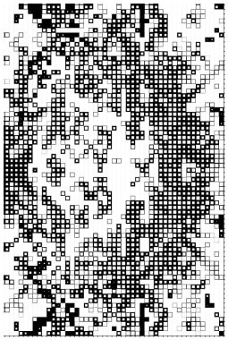 Soyut piksel mozaik arkaplan. siyah ve beyaz arkaplan 