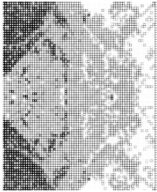 kare simgesine dayalı piksel mozaiği. siyah ve beyaz soyut arkaplan 